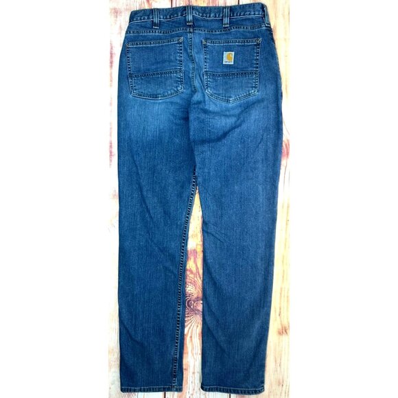 Carhartt Relaxed Fit Mens Denim Blue Medium Wash Jeans 31x34 - Picture 2 of 6